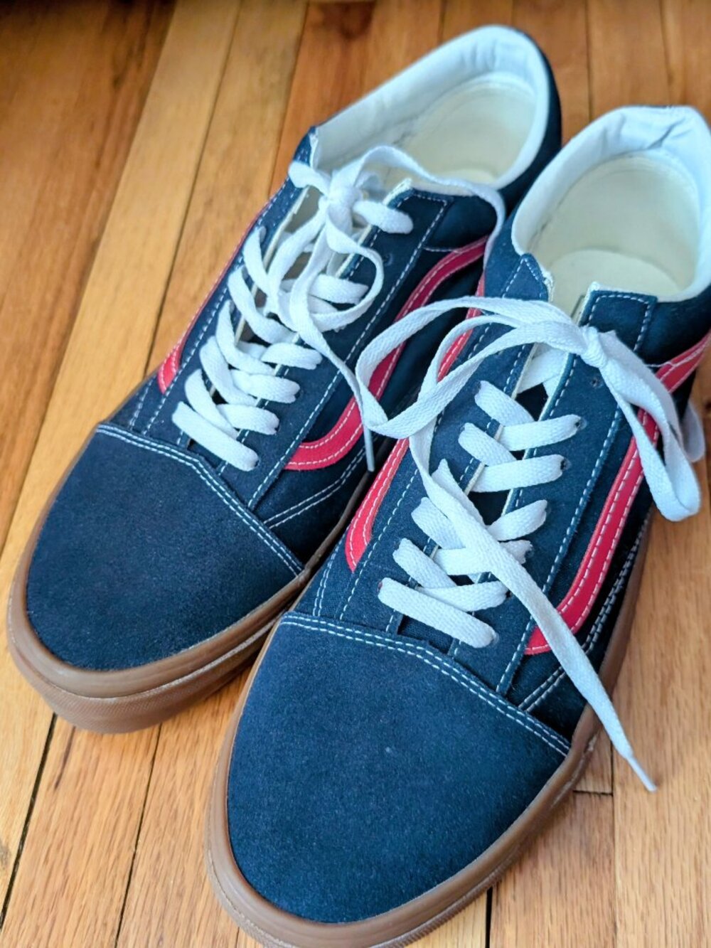 Vans shoes, New, blue and red, Men's 10.5, Women's 12